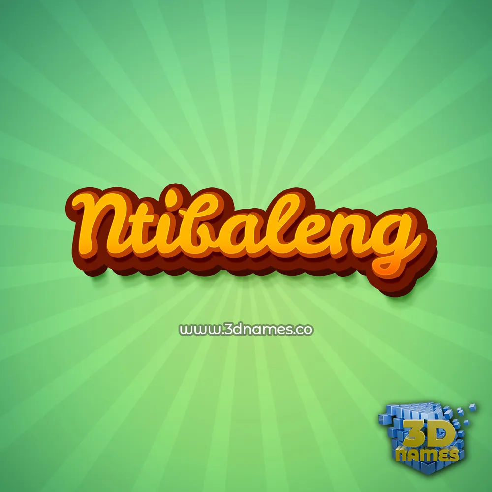 ntibaleng in Green Rays style - 3D name wallpaper
