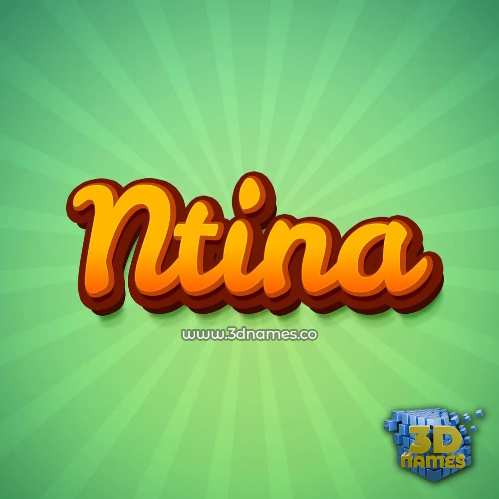 ntina in Green Rays style - 3D name wallpaper