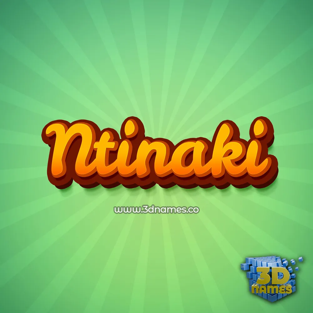ntinaki in Green Rays style - 3D name wallpaper