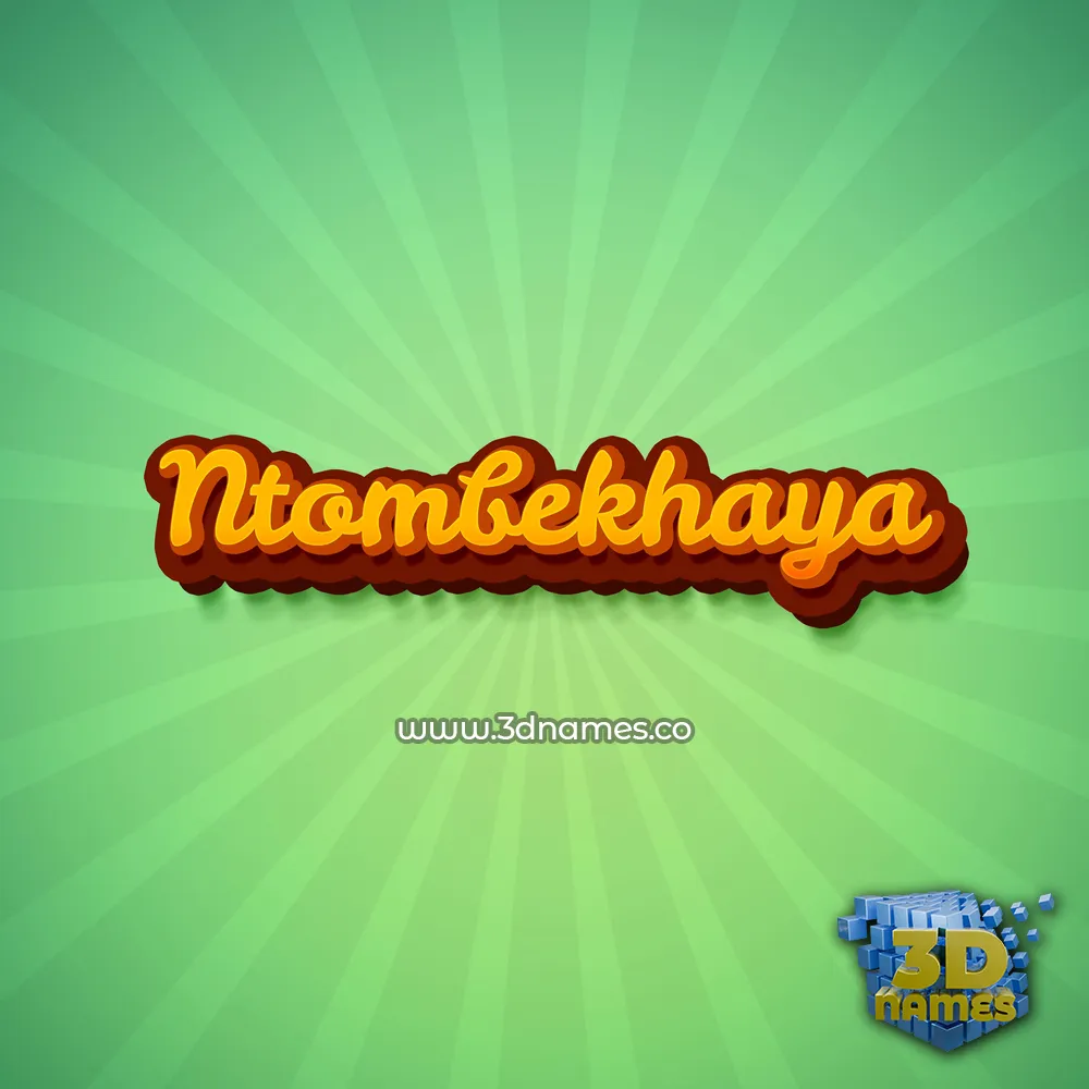 ntombekhaya in Green Rays style - 3D name wallpaper