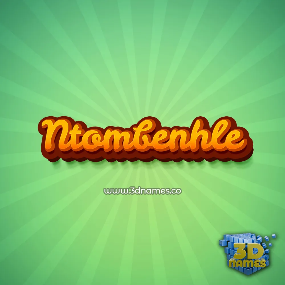 ntombenhle in Green Rays style - 3D name wallpaper