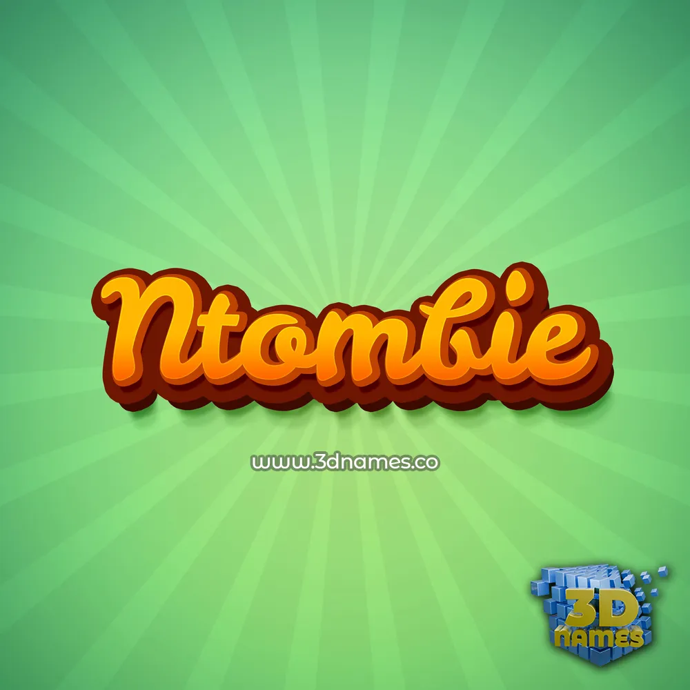 ntombie in Green Rays style - 3D name wallpaper