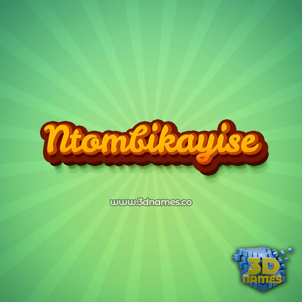 ntombikayise in Green Rays style - 3D name wallpaper