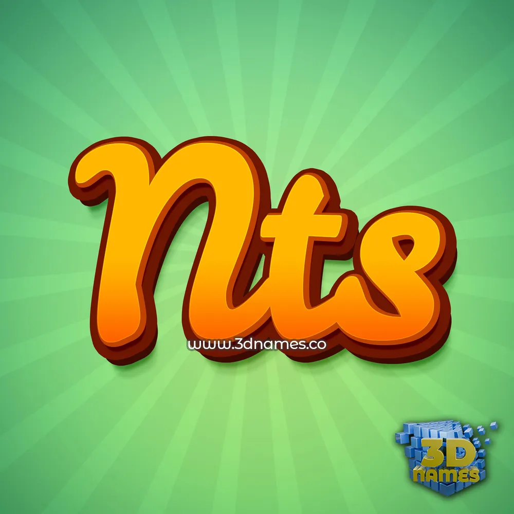 nts in Green Rays style - 3D name wallpaper