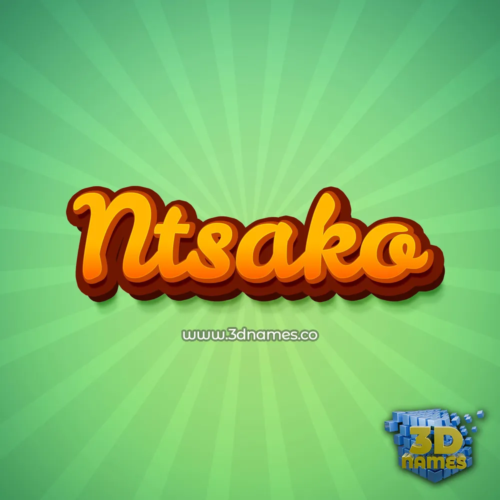 ntsako in Green Rays style - 3D name wallpaper