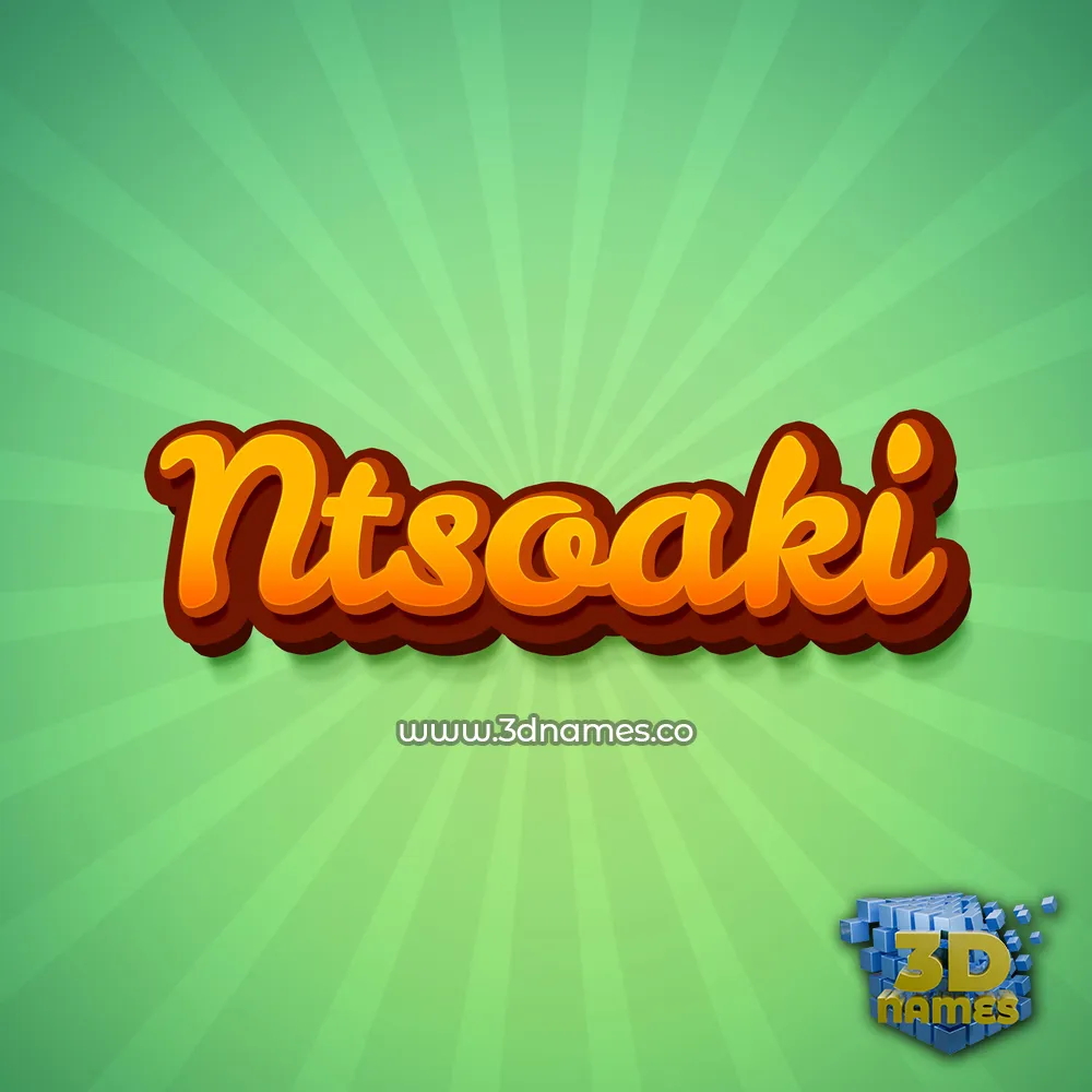 ntsoaki in Green Rays style - 3D name wallpaper