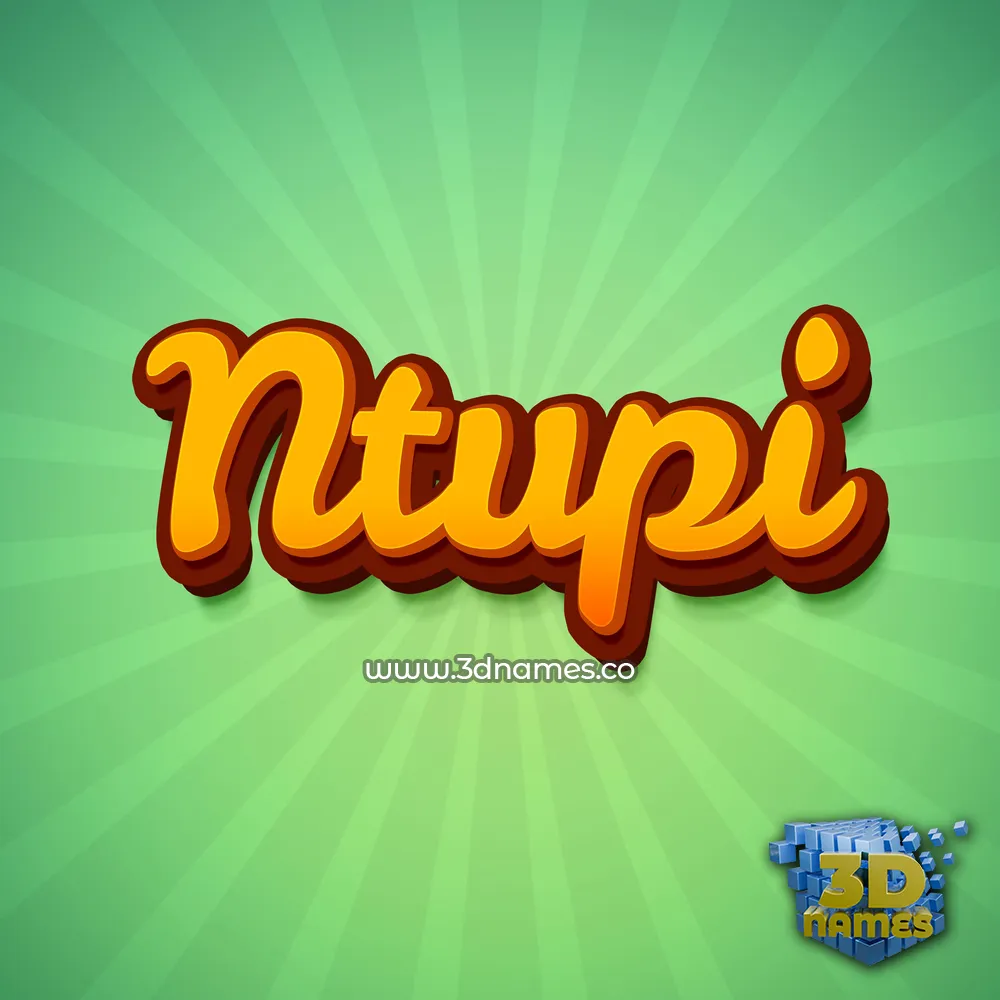 ntupi in Green Rays style - 3D name wallpaper