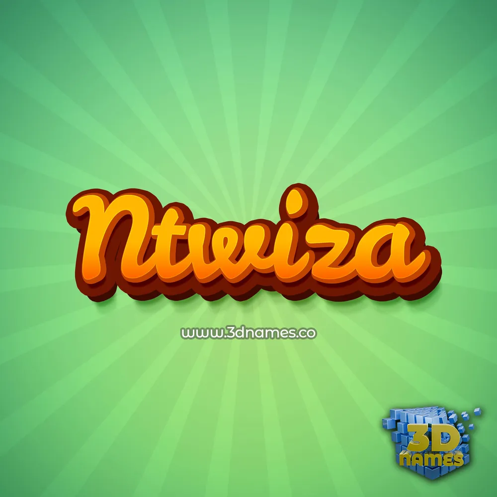 ntwiza in Green Rays style - 3D name wallpaper