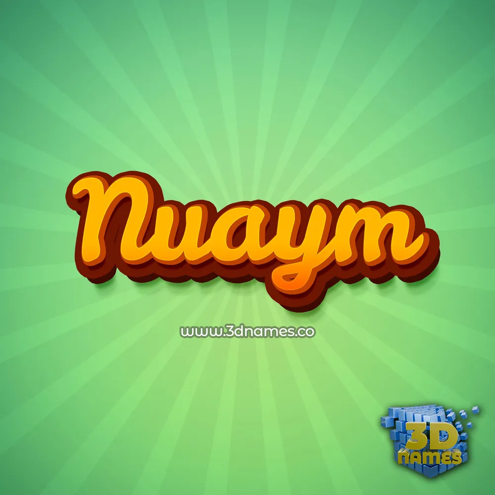 nuaym in Green Rays style - 3D name wallpaper