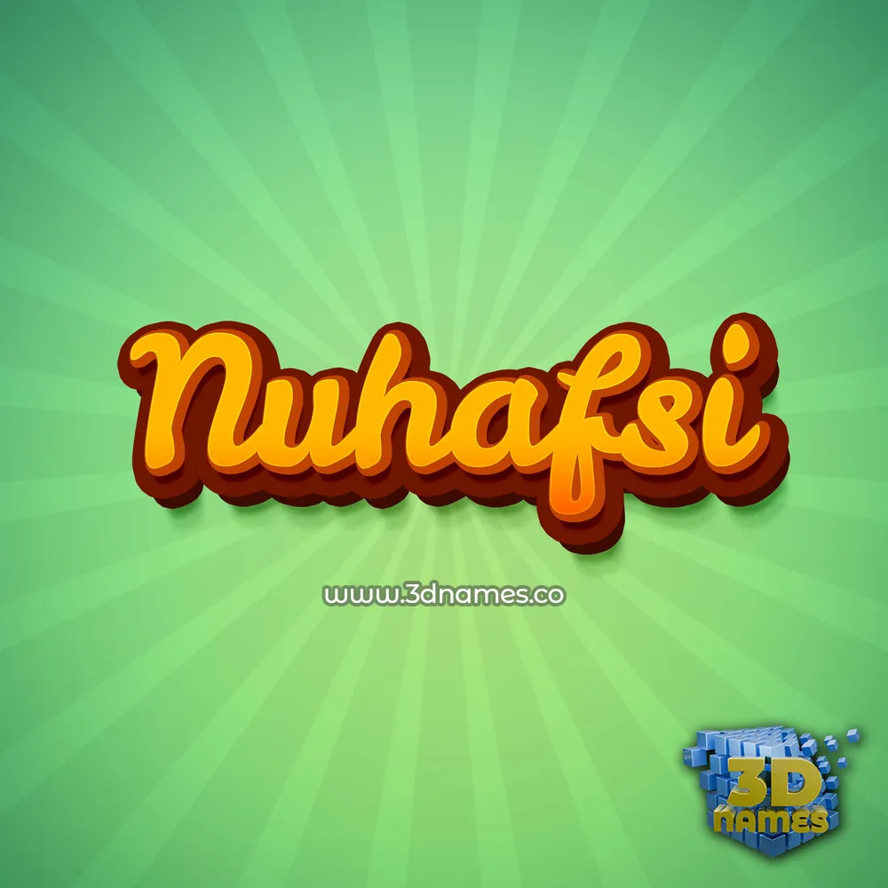 nuhafsi in Green Rays style - 3D name wallpaper