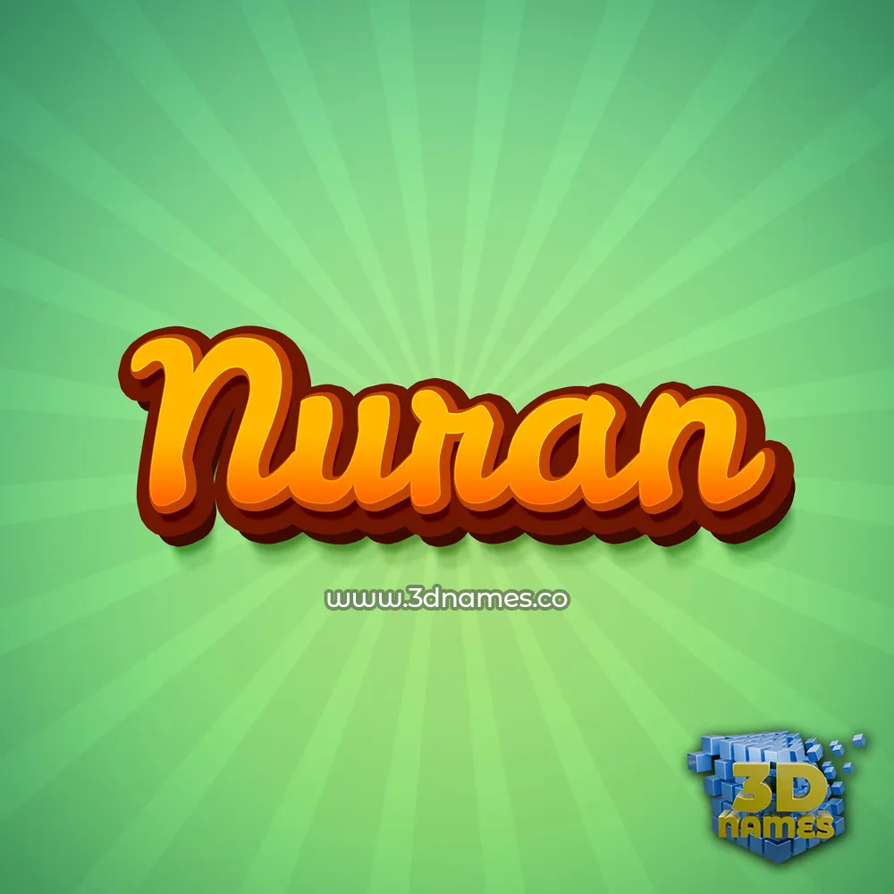 nuran in Green Rays style - 3D name wallpaper