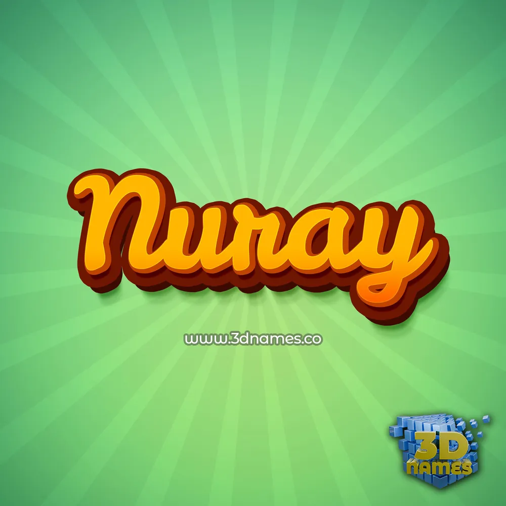 nuray in Green Rays style - 3D name wallpaper