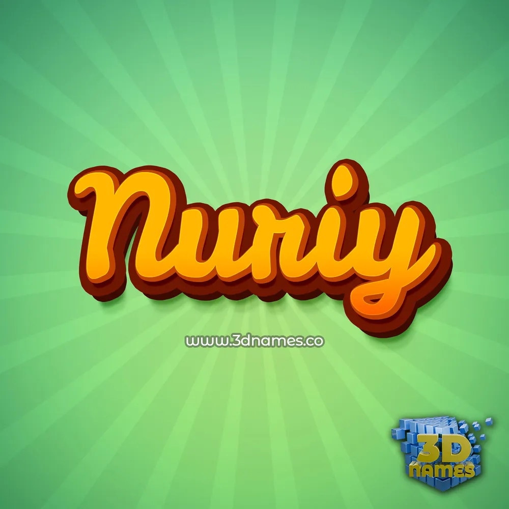 nuriy in Green Rays style - 3D name wallpaper