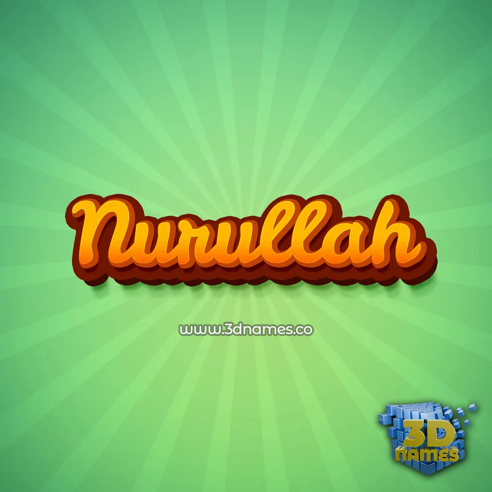 nurullah in Green Rays style - 3D name wallpaper