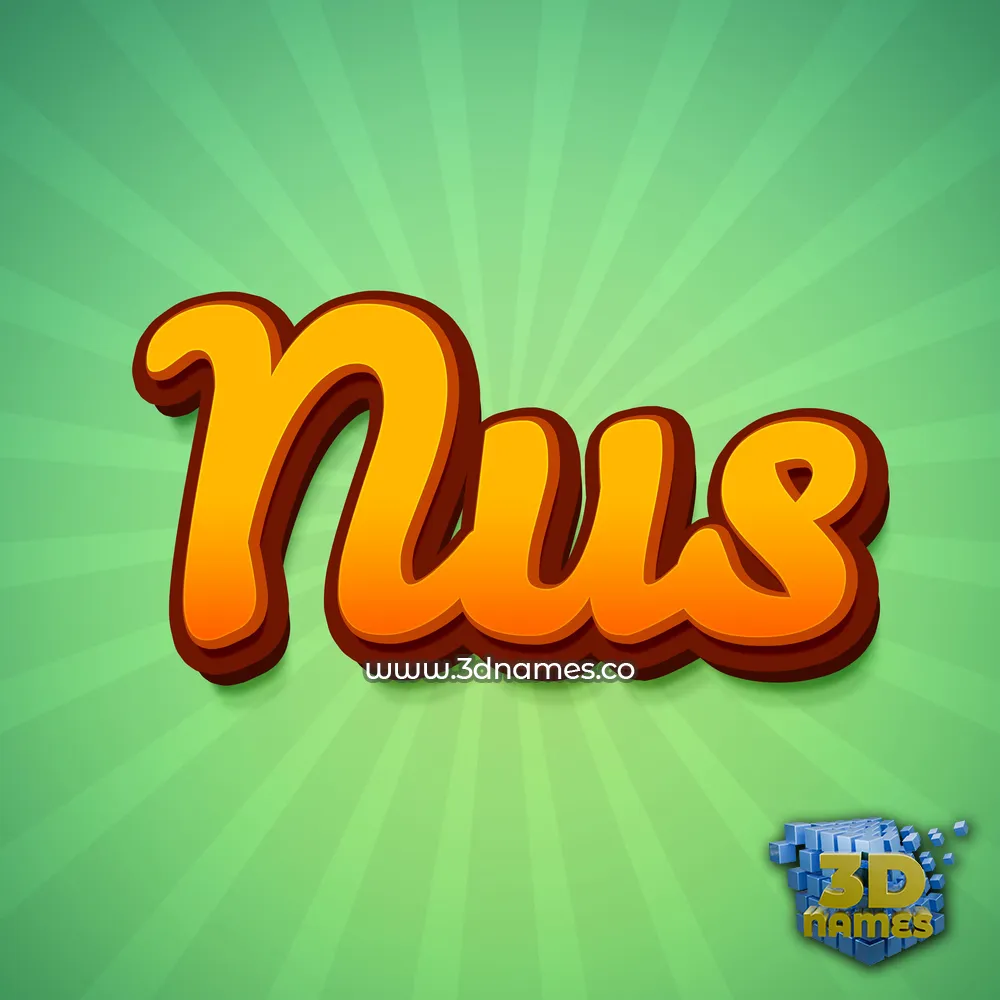 nus in Green Rays style - 3D name wallpaper