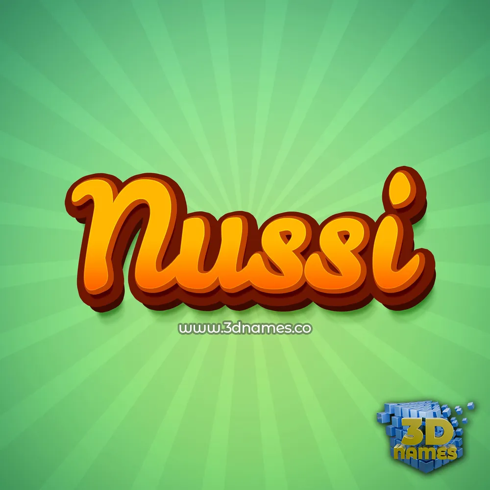 nussi in Green Rays style - 3D name wallpaper