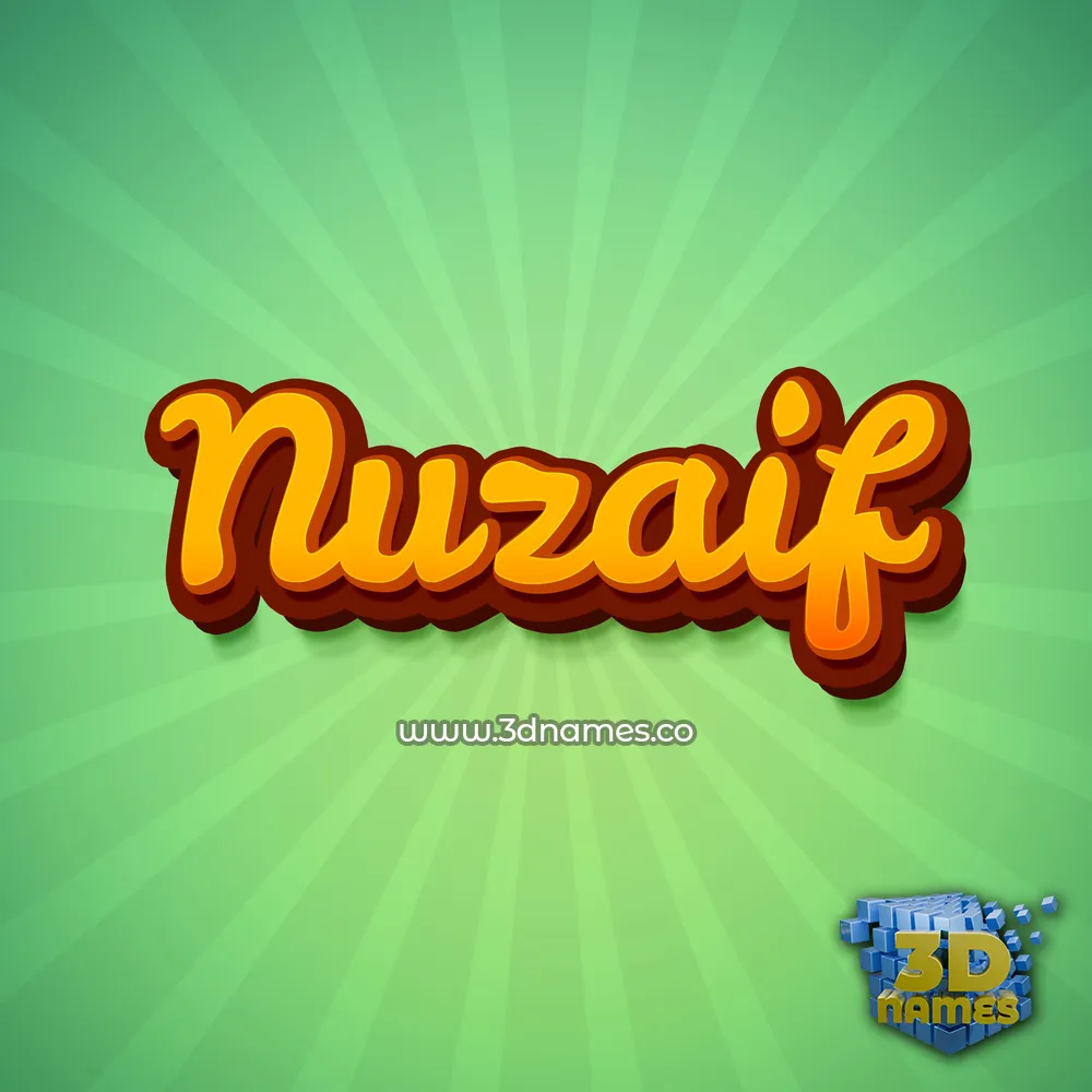 nuzaif in Green Rays style - 3D name wallpaper
