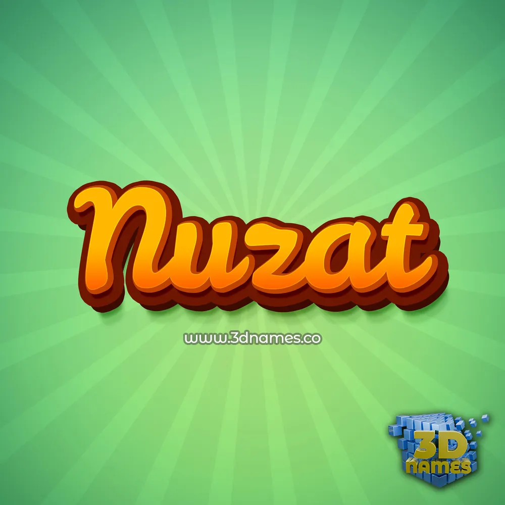 nuzat in Green Rays style - 3D name wallpaper