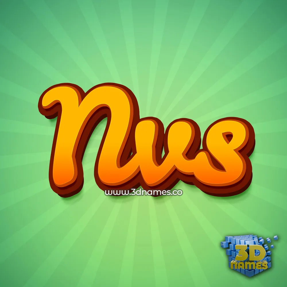 nvs in Green Rays style - 3D name wallpaper