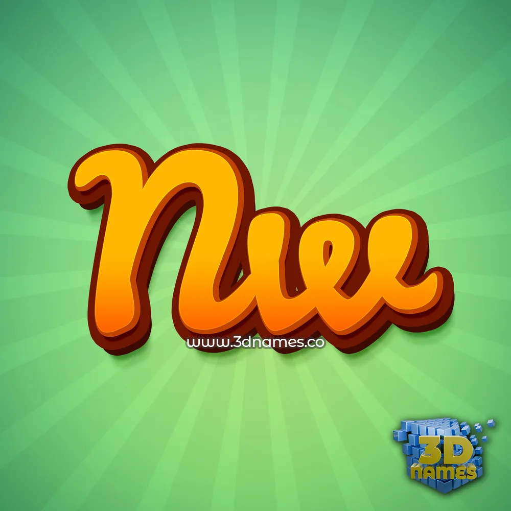 nw in Green Rays style - 3D name wallpaper