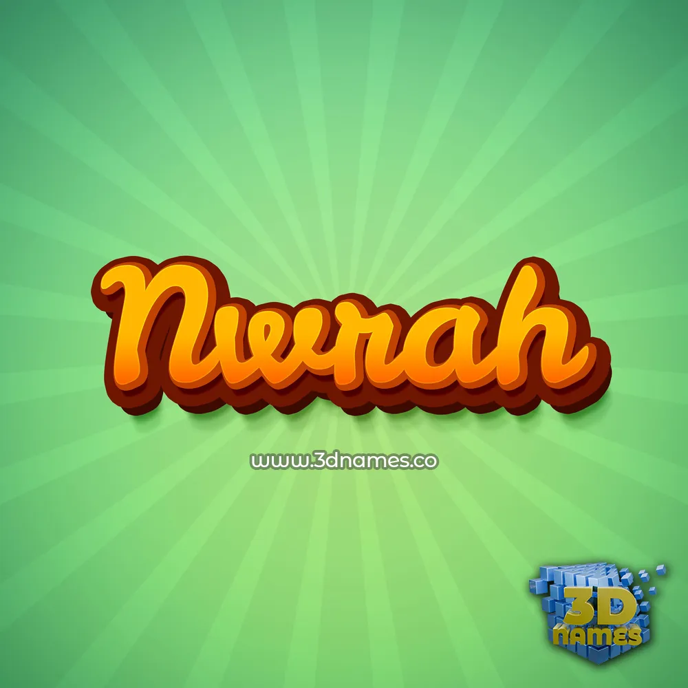 nwrah in Green Rays style - 3D name wallpaper