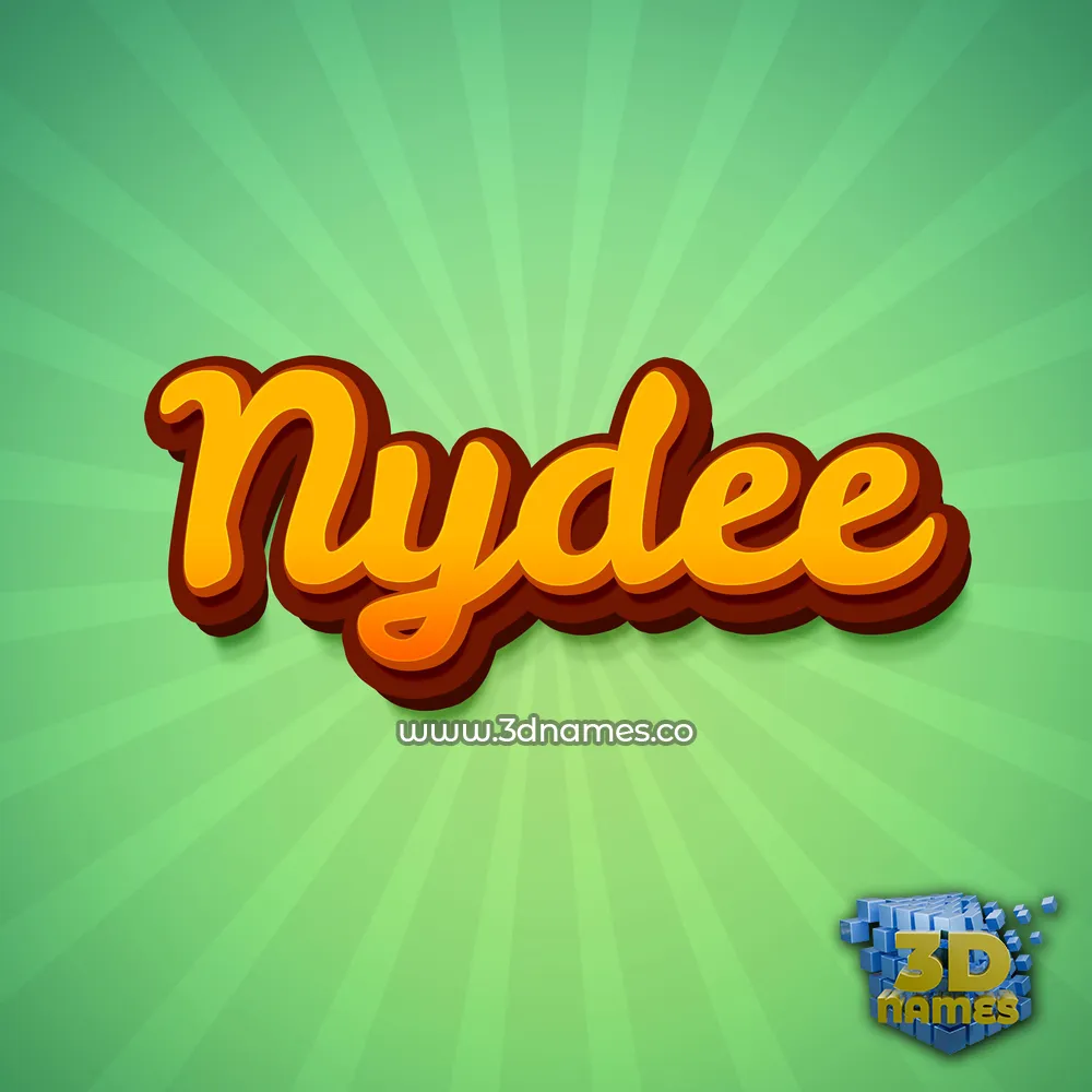 nydee in Green Rays style - 3D name wallpaper