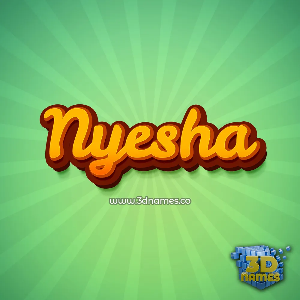 nyesha in Green Rays style - 3D name wallpaper