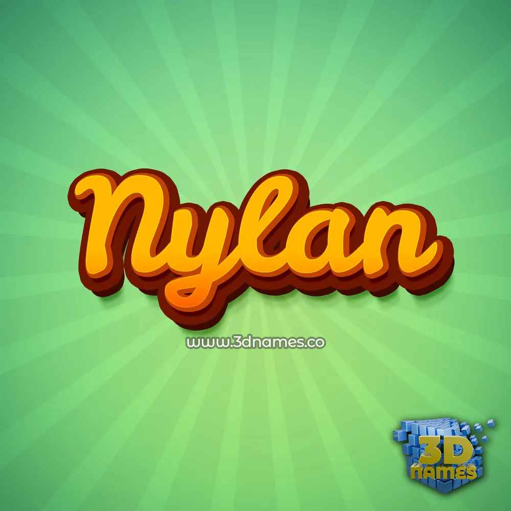 nylan in Green Rays style - 3D name wallpaper
