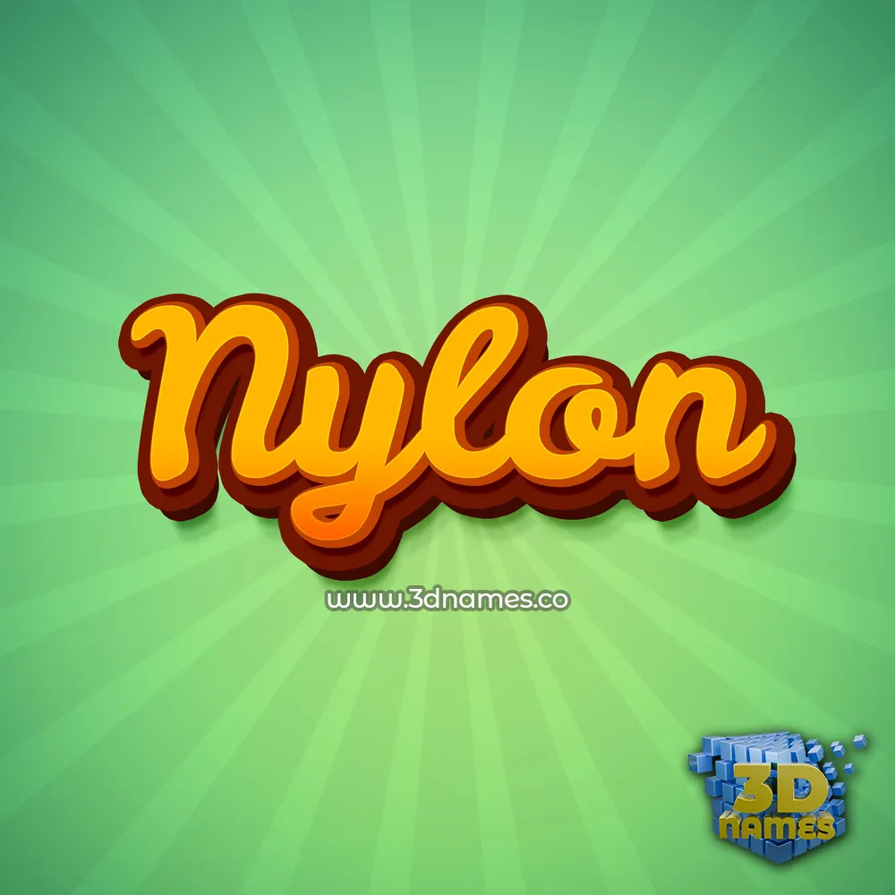 nylon in Green Rays style - 3D name wallpaper