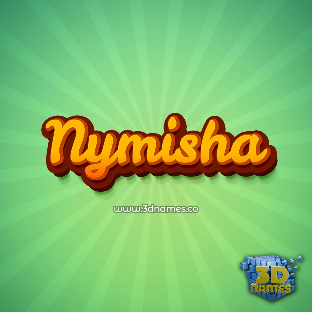 nymisha in Green Rays style - 3D name wallpaper
