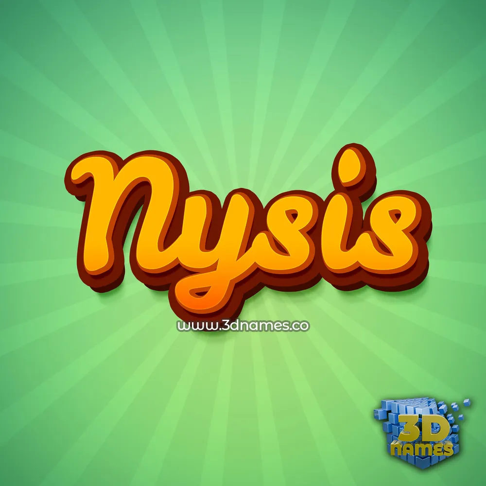 nysis in Green Rays style - 3D name wallpaper