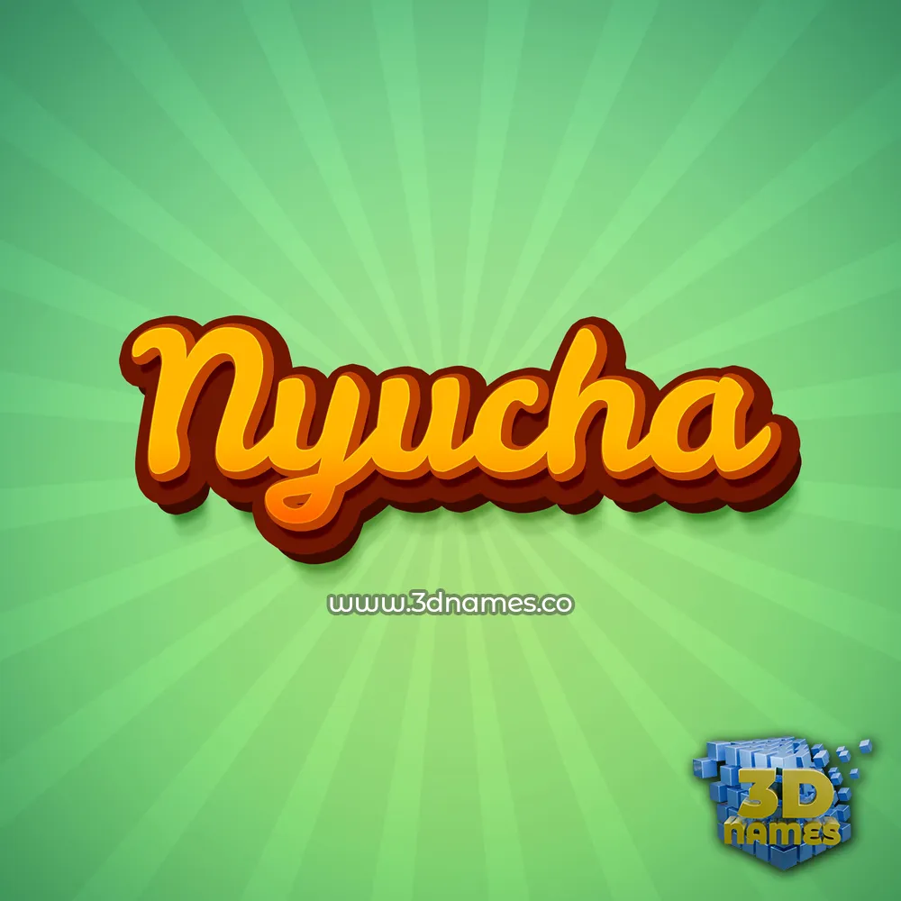 nyucha in Green Rays style - 3D name wallpaper
