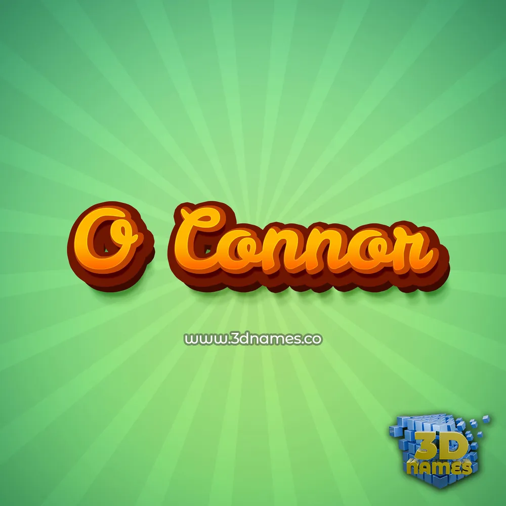 o connor in Green Rays style - 3D name wallpaper