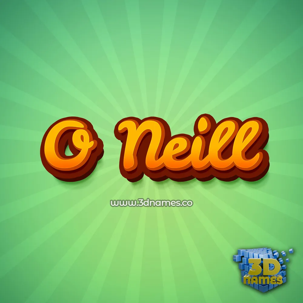 o neill in Green Rays style - 3D name wallpaper