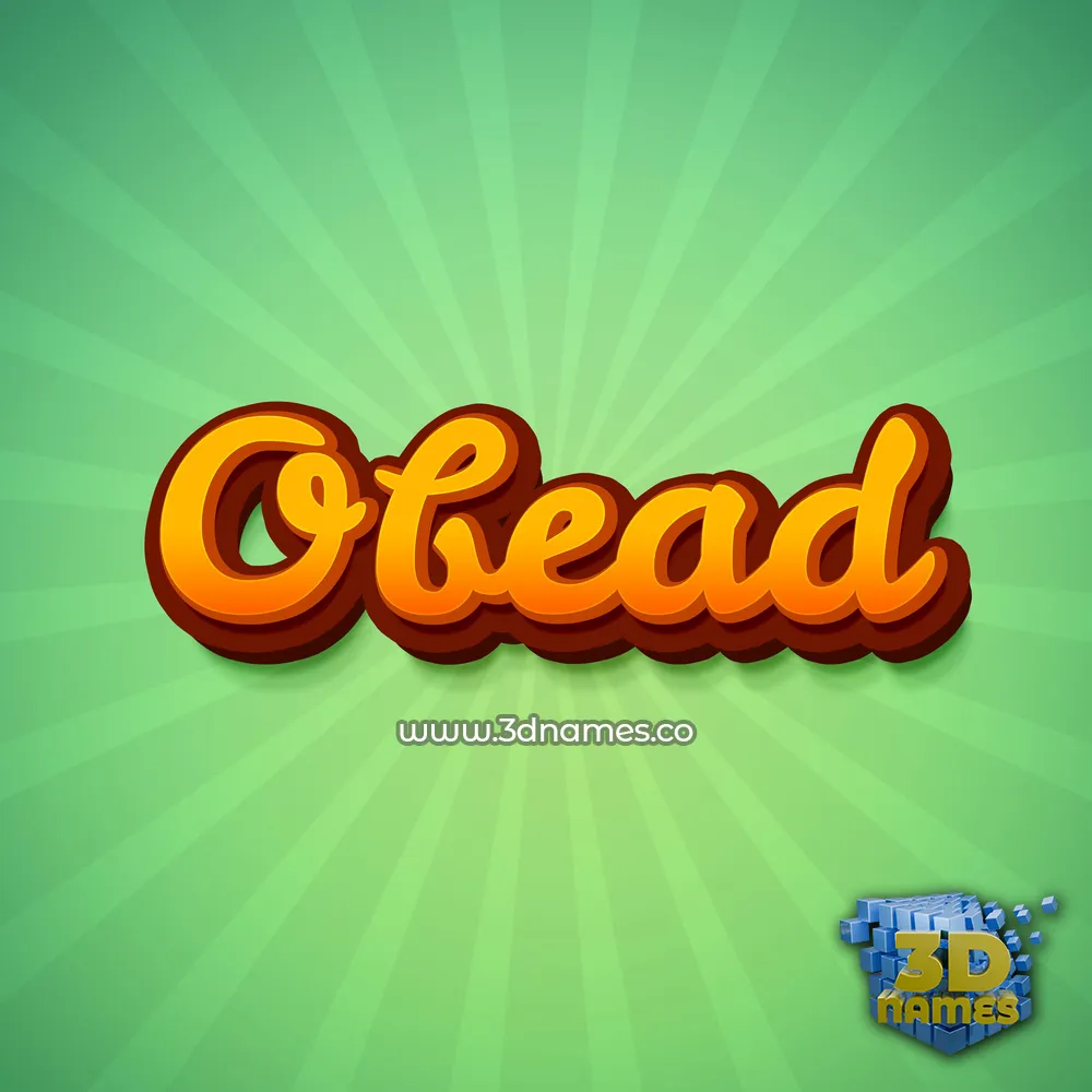 obead in Green Rays style - 3D name wallpaper