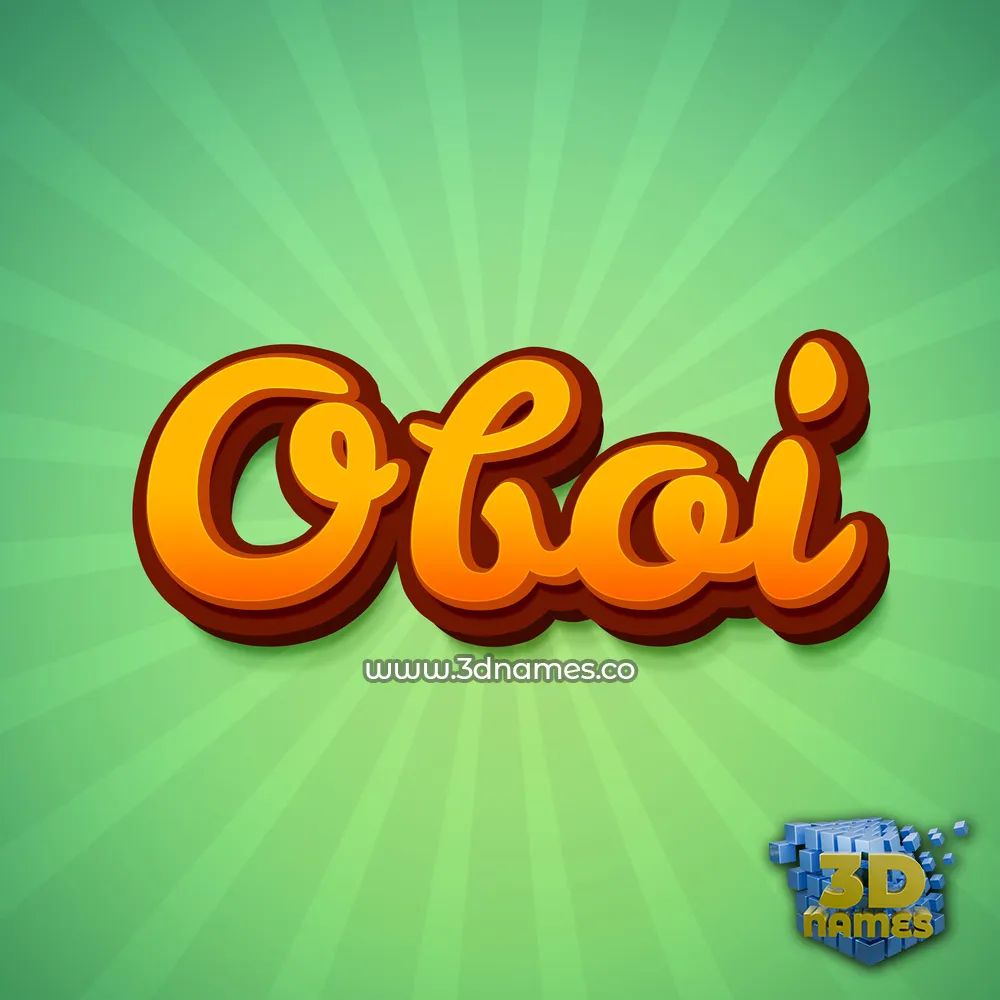 oboi in Green Rays style - 3D name wallpaper