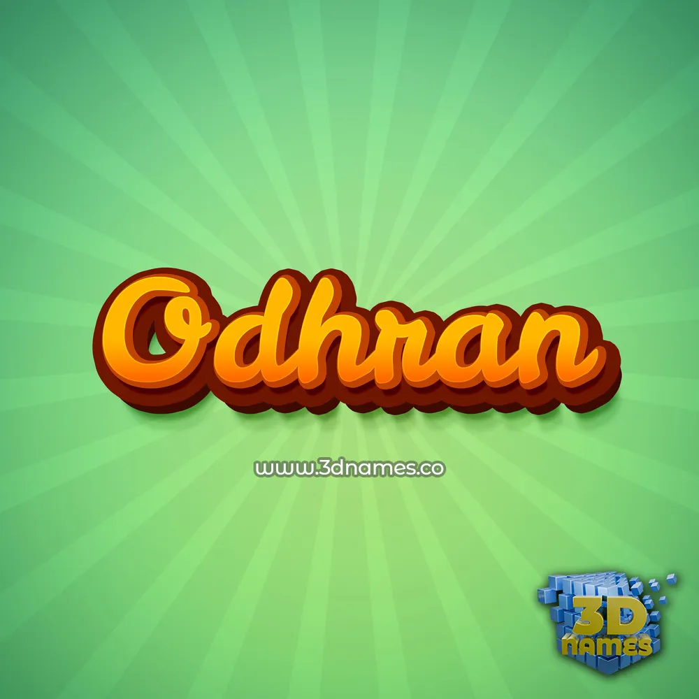 odhran in Green Rays style - 3D name wallpaper