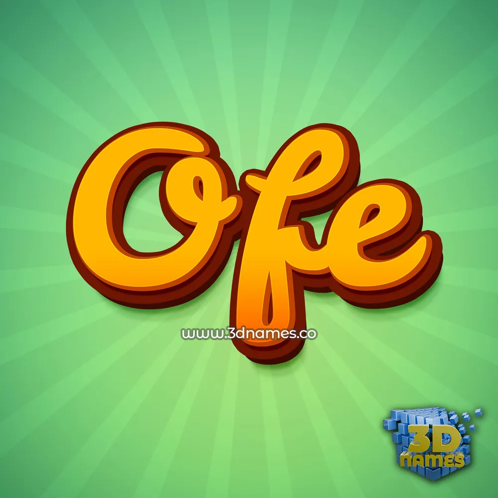 ofe in Green Rays style - 3D name wallpaper