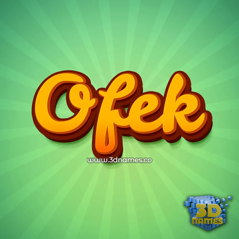 ofek in Green Rays style - 3D name wallpaper