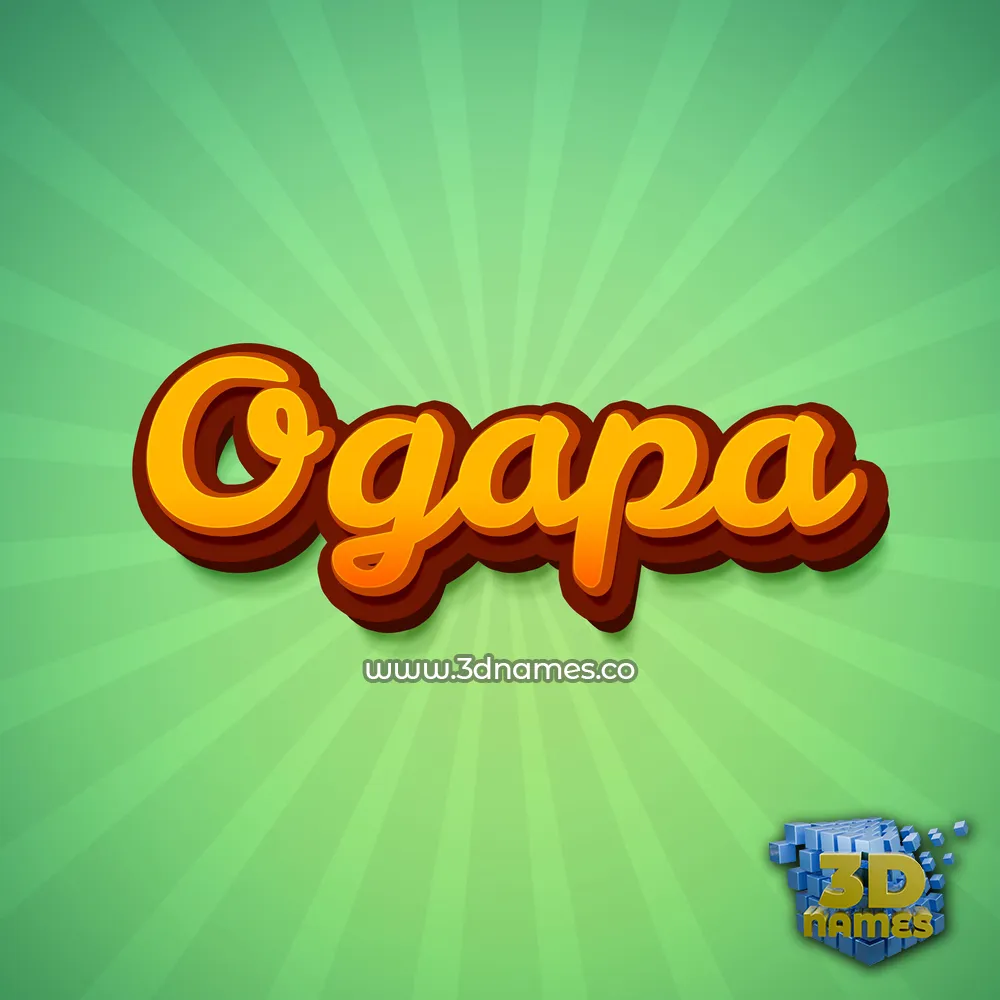 ogapa in Green Rays style - 3D name wallpaper