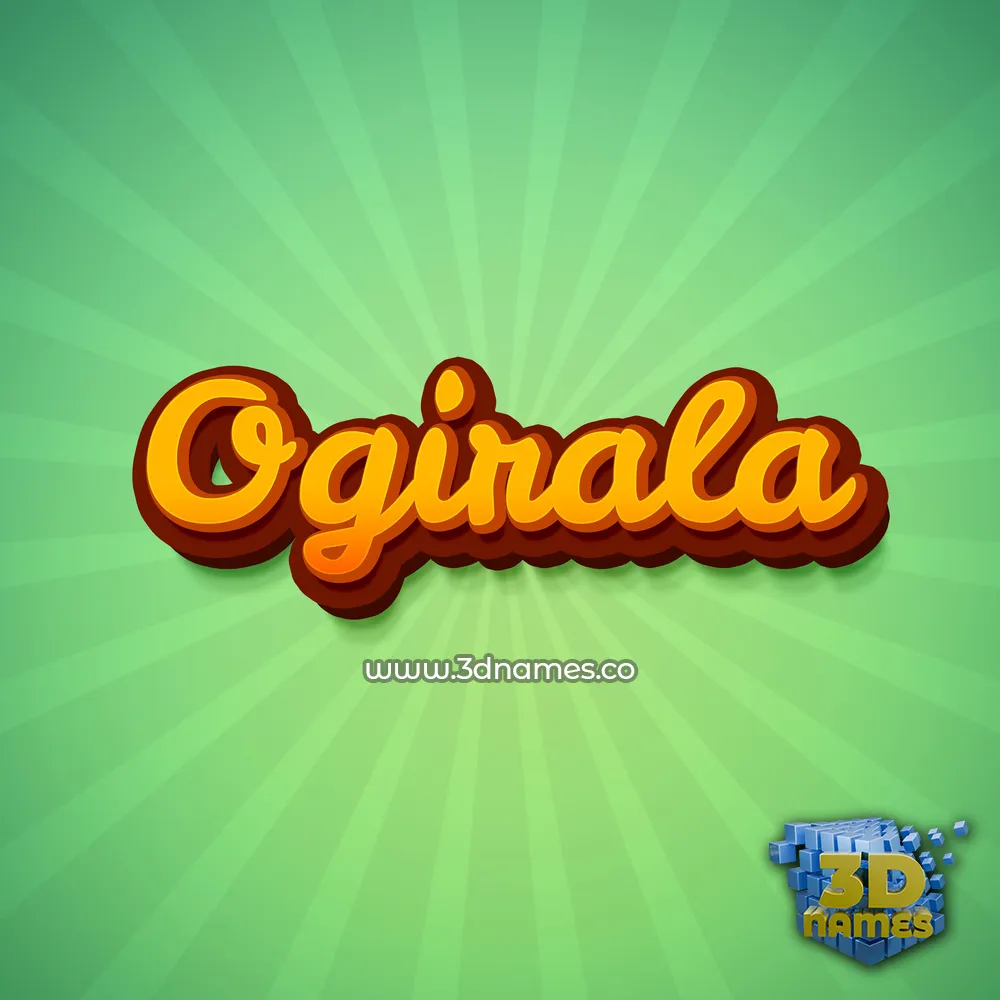ogirala in Green Rays style - 3D name wallpaper