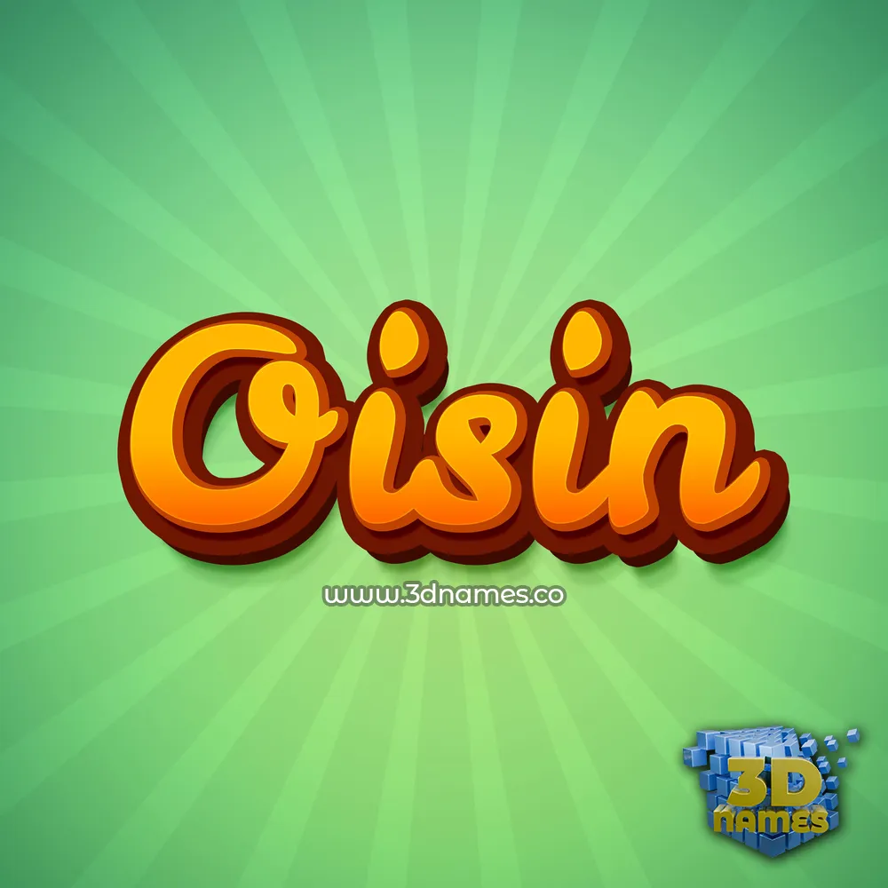 oisin in Green Rays style - 3D name wallpaper