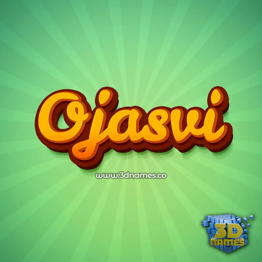 ojasvi in Green Rays style - 3D name wallpaper