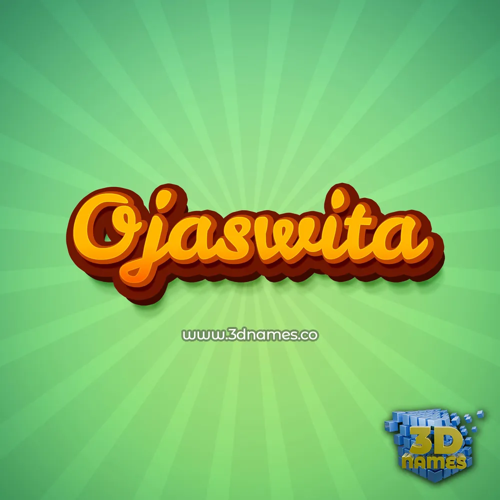 ojaswita in Green Rays style - 3D name wallpaper