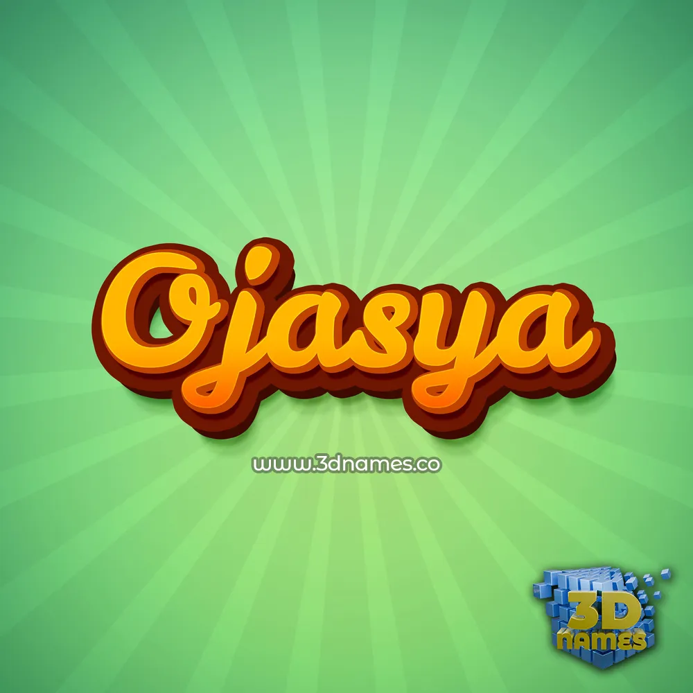 ojasya in Green Rays style - 3D name wallpaper