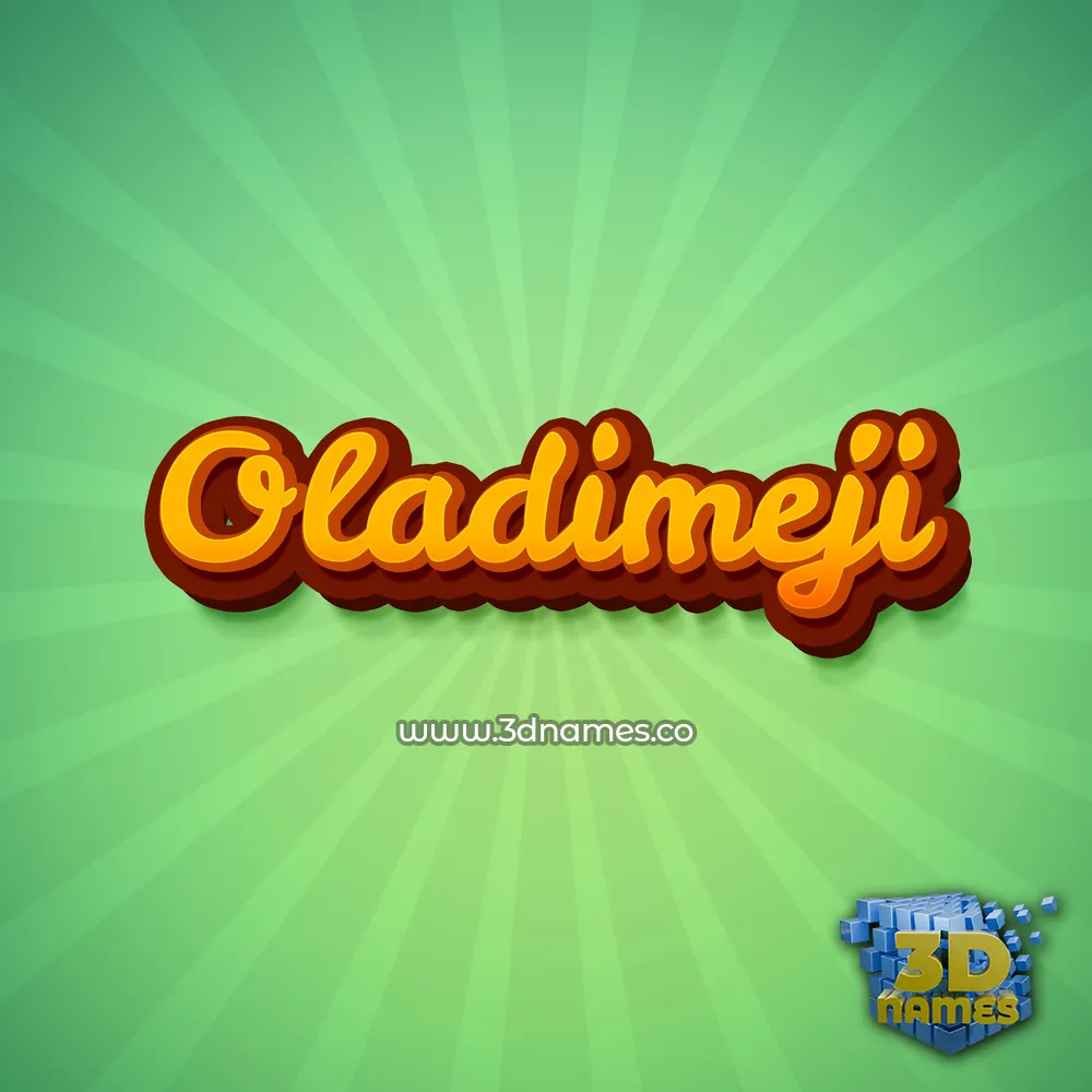 oladimeji in Green Rays style - 3D name wallpaper