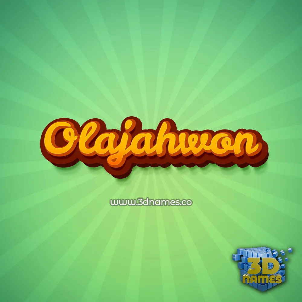 olajahwon in Green Rays style - 3D name wallpaper