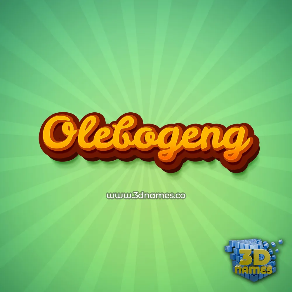 olebogeng in Green Rays style - 3D name wallpaper