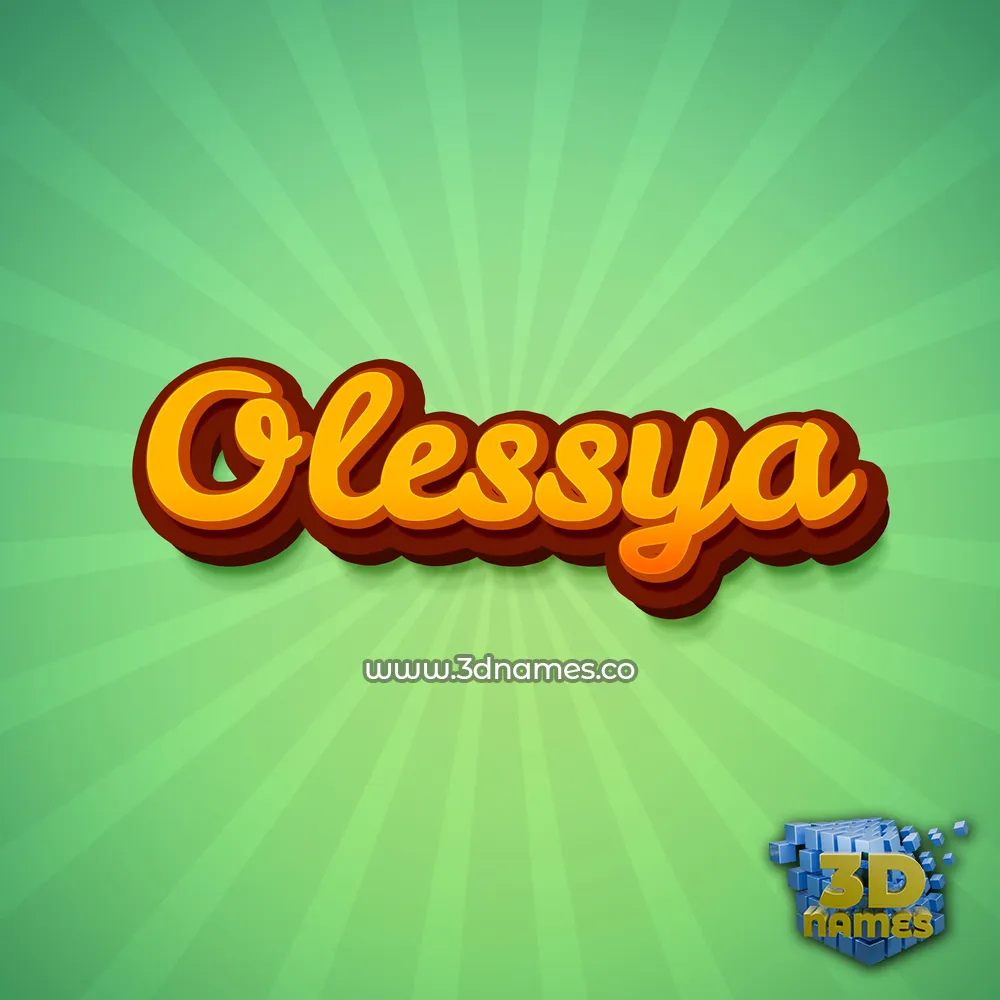 olessya in Green Rays style - 3D name wallpaper