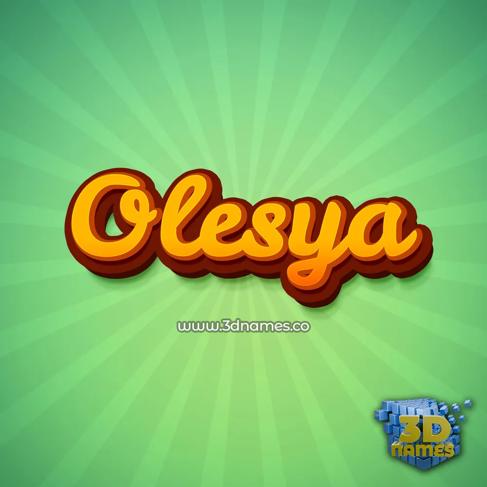 olesya in Green Rays style - 3D name wallpaper